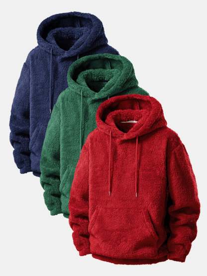 3 Pieces Basic Teddy Hoodies