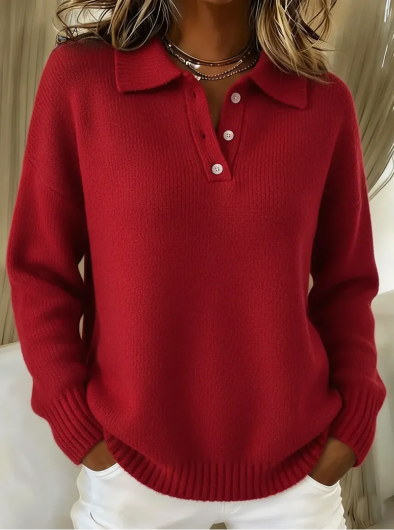 Soft Knit Polo Sweater