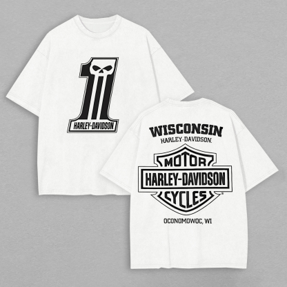  Motorcycles Printed Oversized Unisex T-shirt