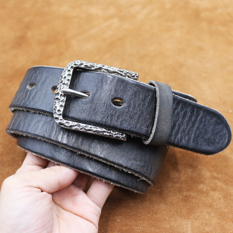 Men's Vintage Distressed Top Layer Pure Cowhide Leather Belt
