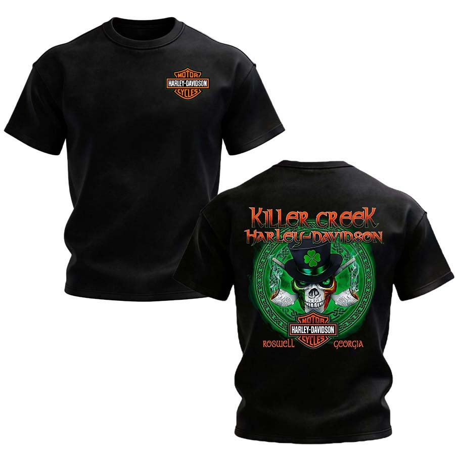 Killer Creek Harley-Davidson Printed Unisex Oversized T-shirt