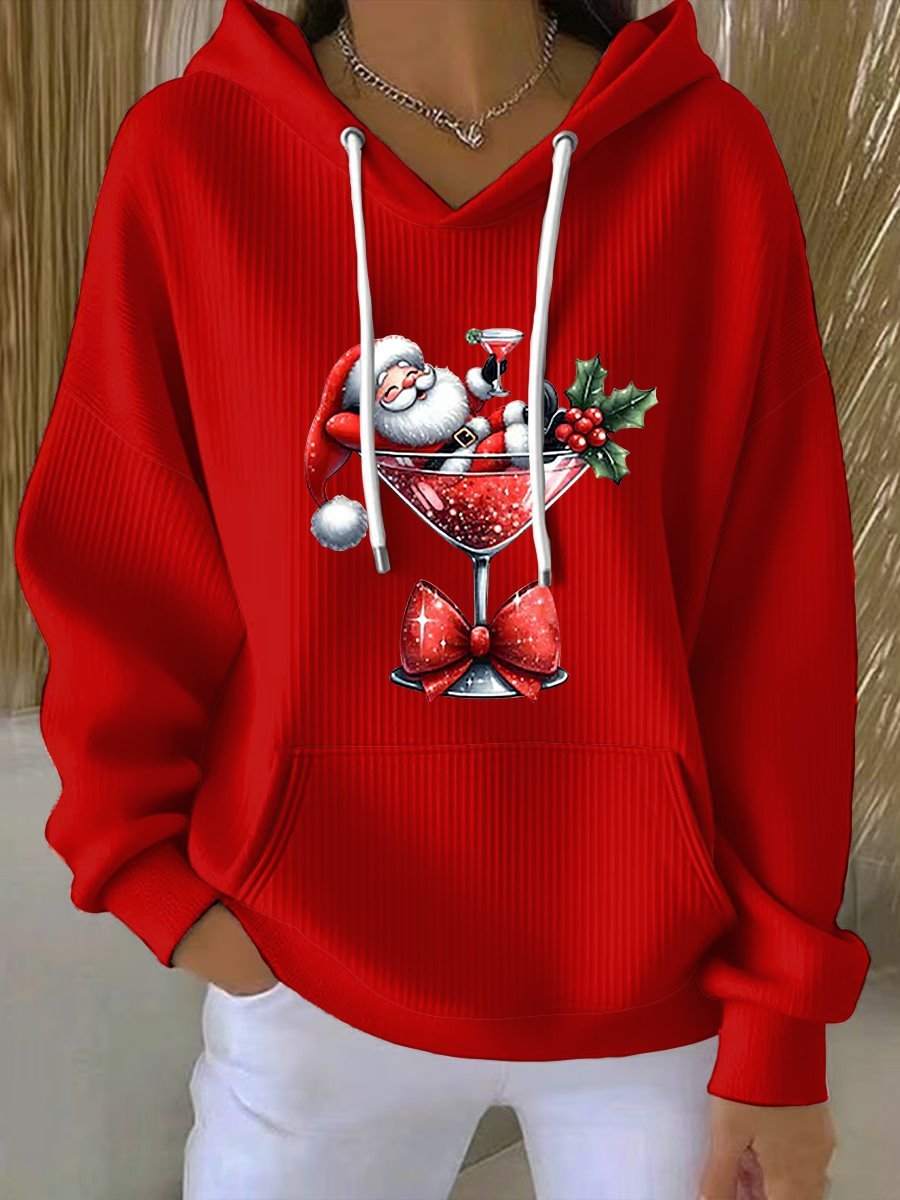 Women's Christmas Santa Claus Print Casual Sweatshirt