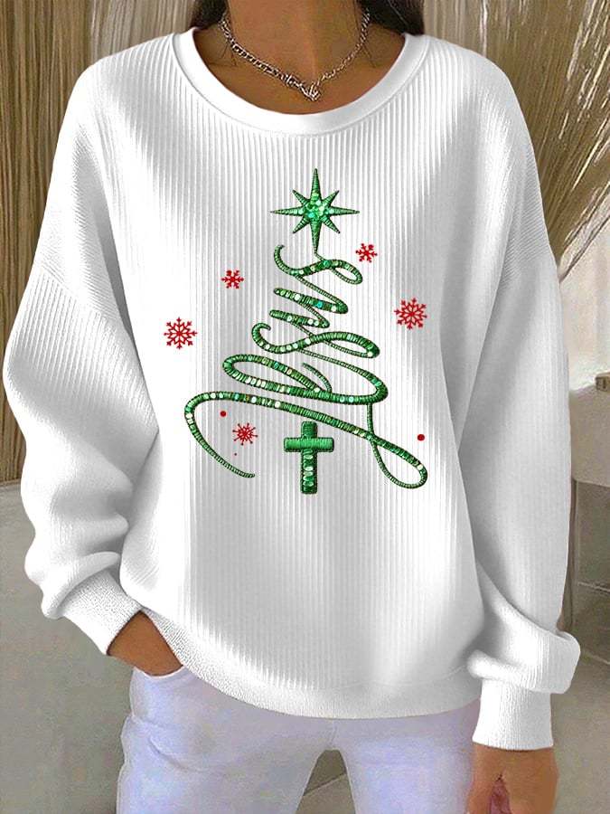 Women's Casual Faith Christmas Sweatshirt