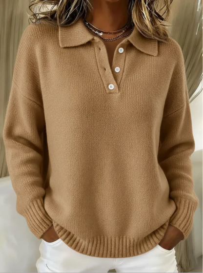 Soft Knit Polo Sweater