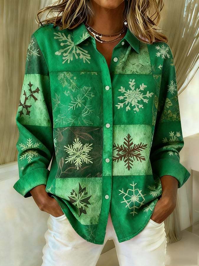 Women's casual Christmas shirt