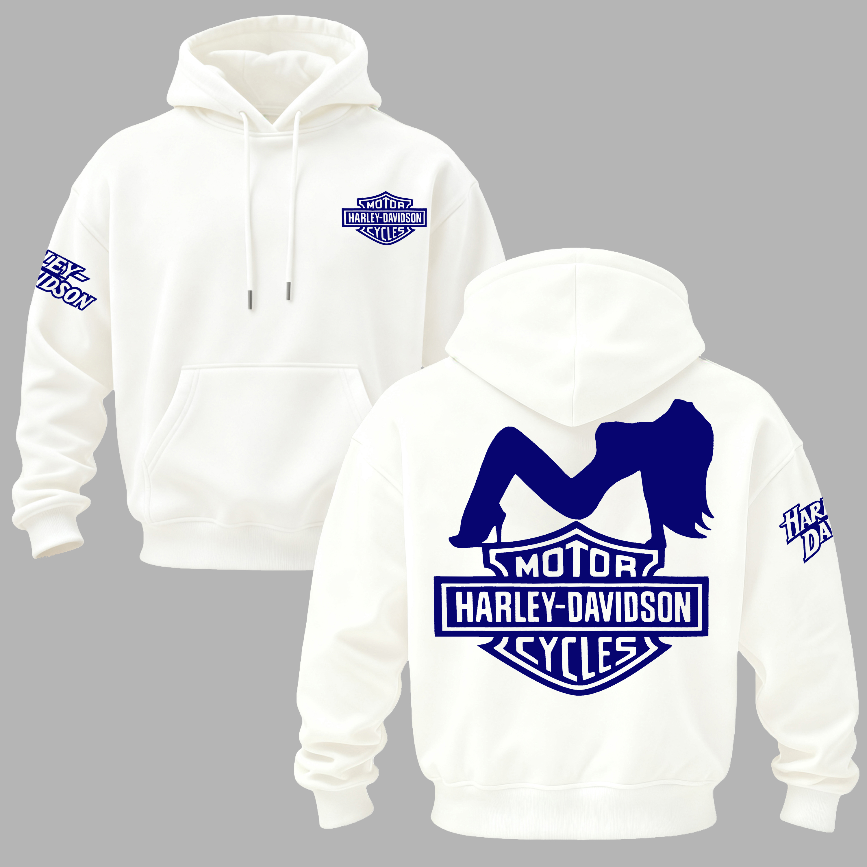  Motorcycles Printed Fleece-lined Unisex Hoodie