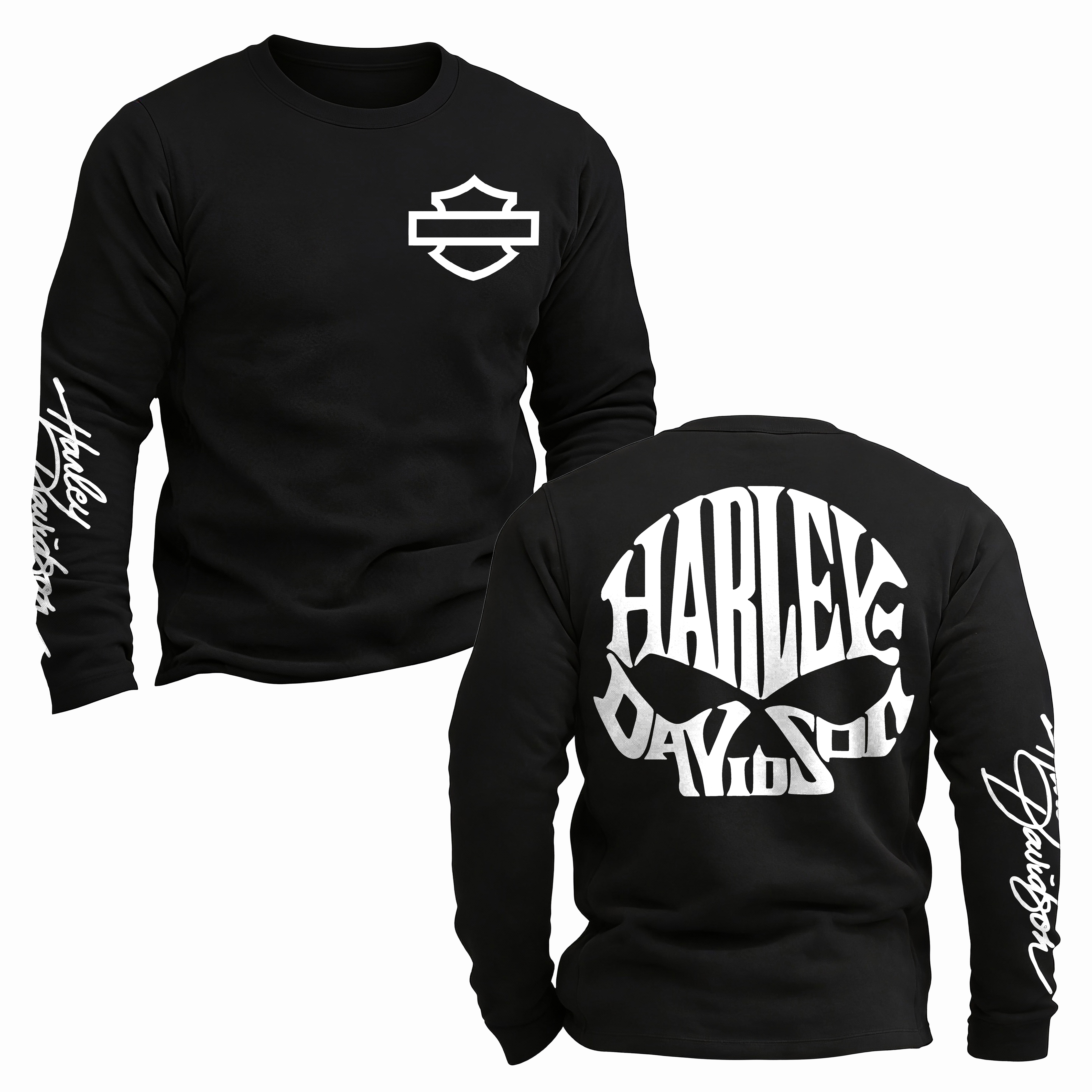  Motorcycles Printed Long Sleeves Men's T-shirt