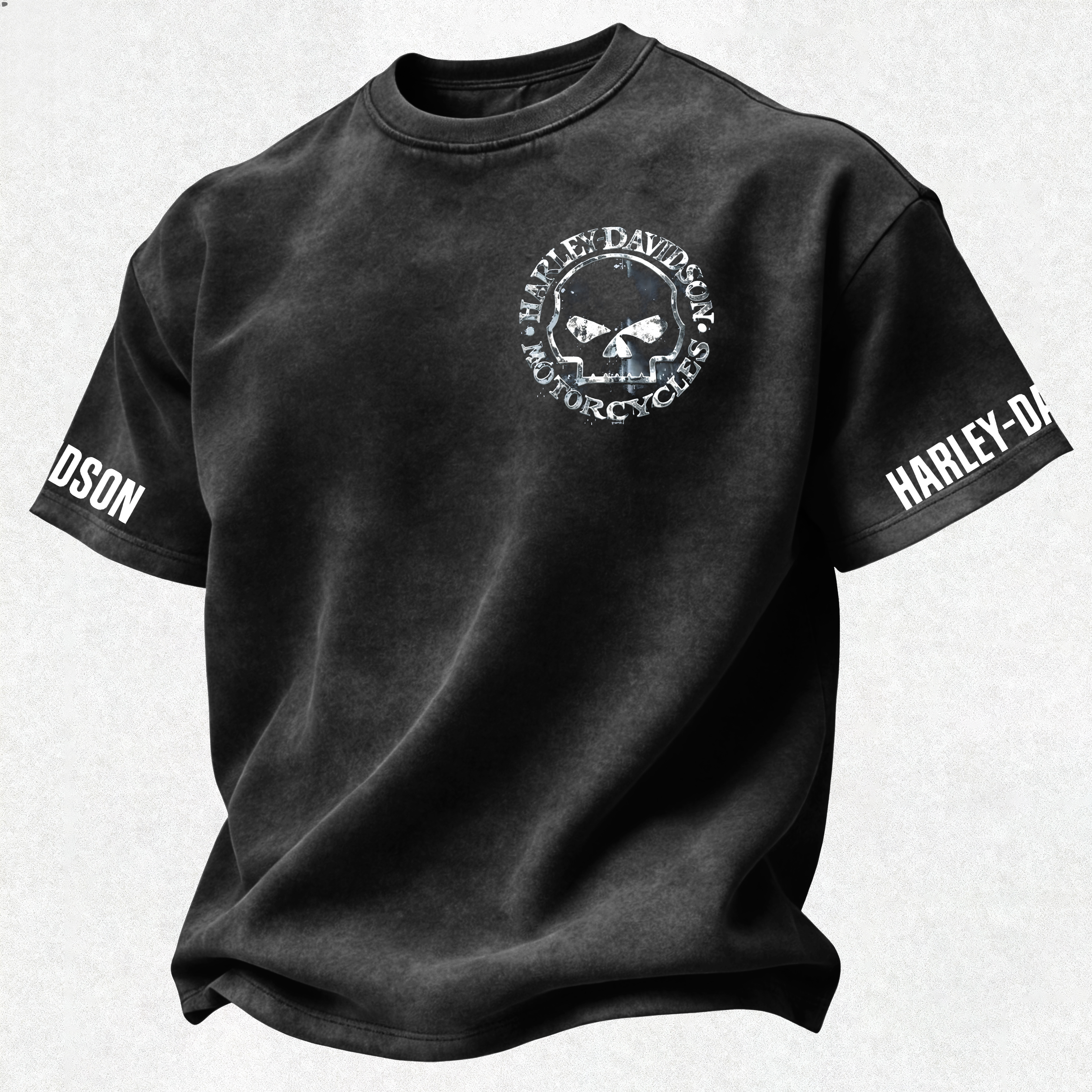  Motorcycles Printed Unisex Washed T-Shirt