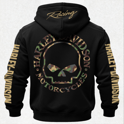  Motorcycles Printed Fleece-lined Unisex Hoodie