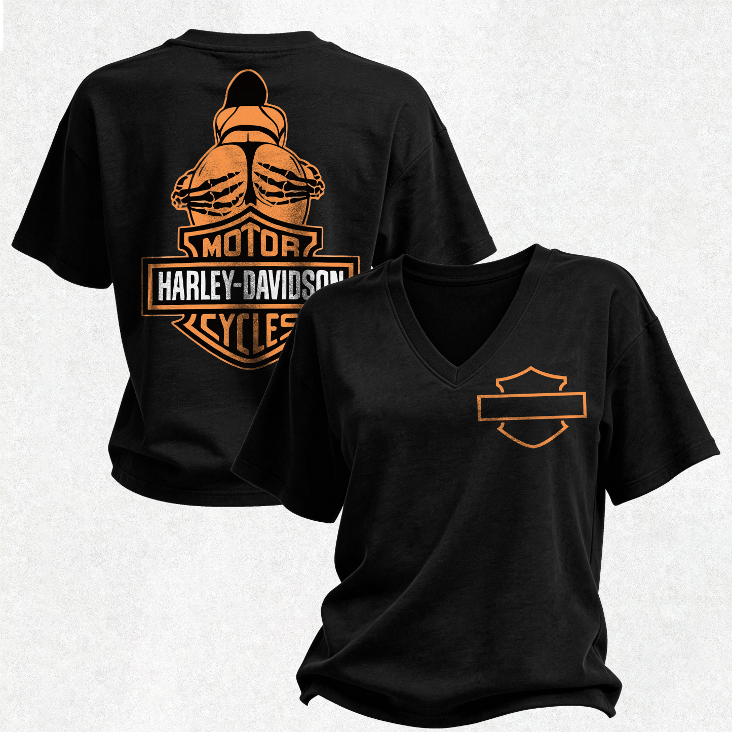 Harley-Davidson Motorcycles Printed V-Neck Women's T-shirt