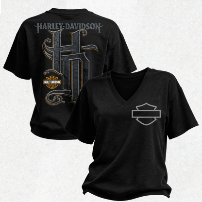  Motorcycles Printed V-Neck Women's T-shirt