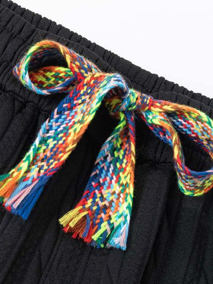 Relax Fit Twist Jacquard Crew Neck Sweatshirt & Twisted Jacquard Straight Leg Pants