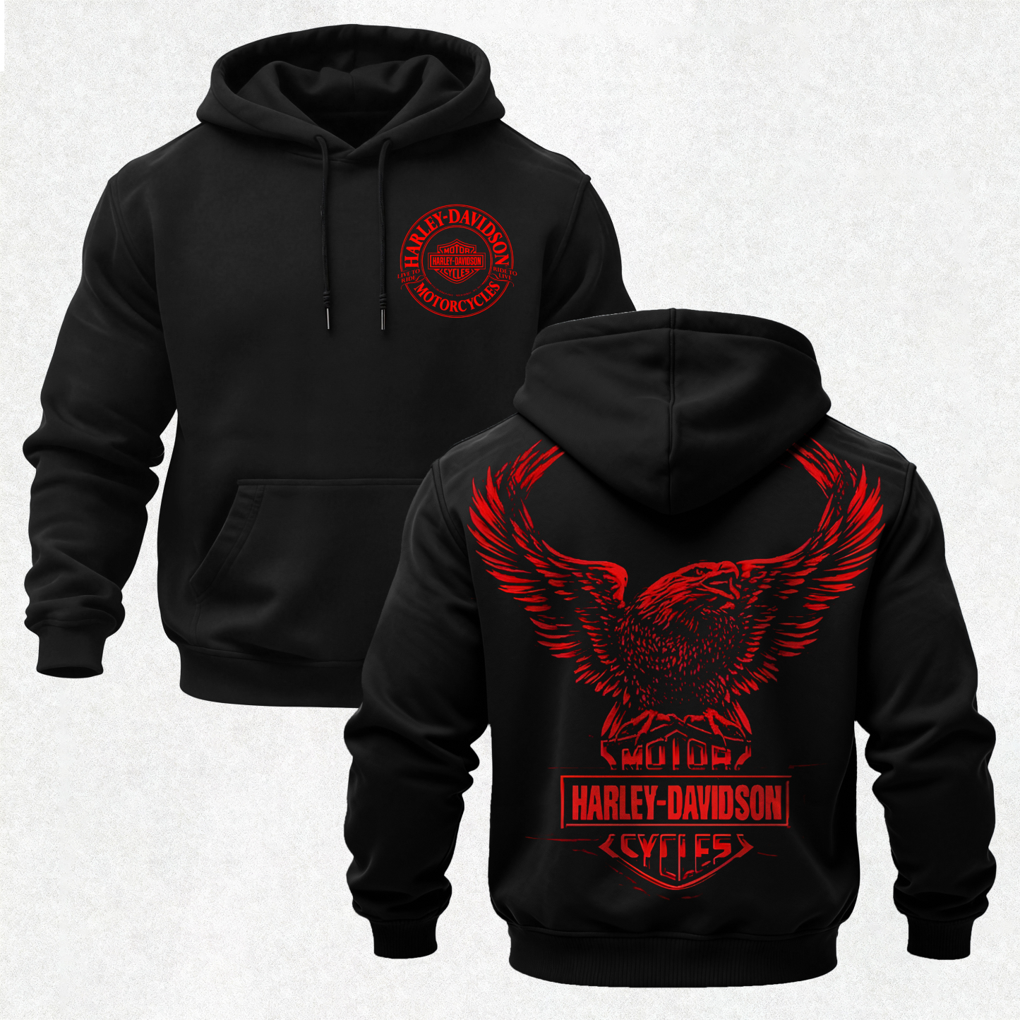 Harley-Davidson Motorcycles Printed Fleece-lined Unisex Hoodie