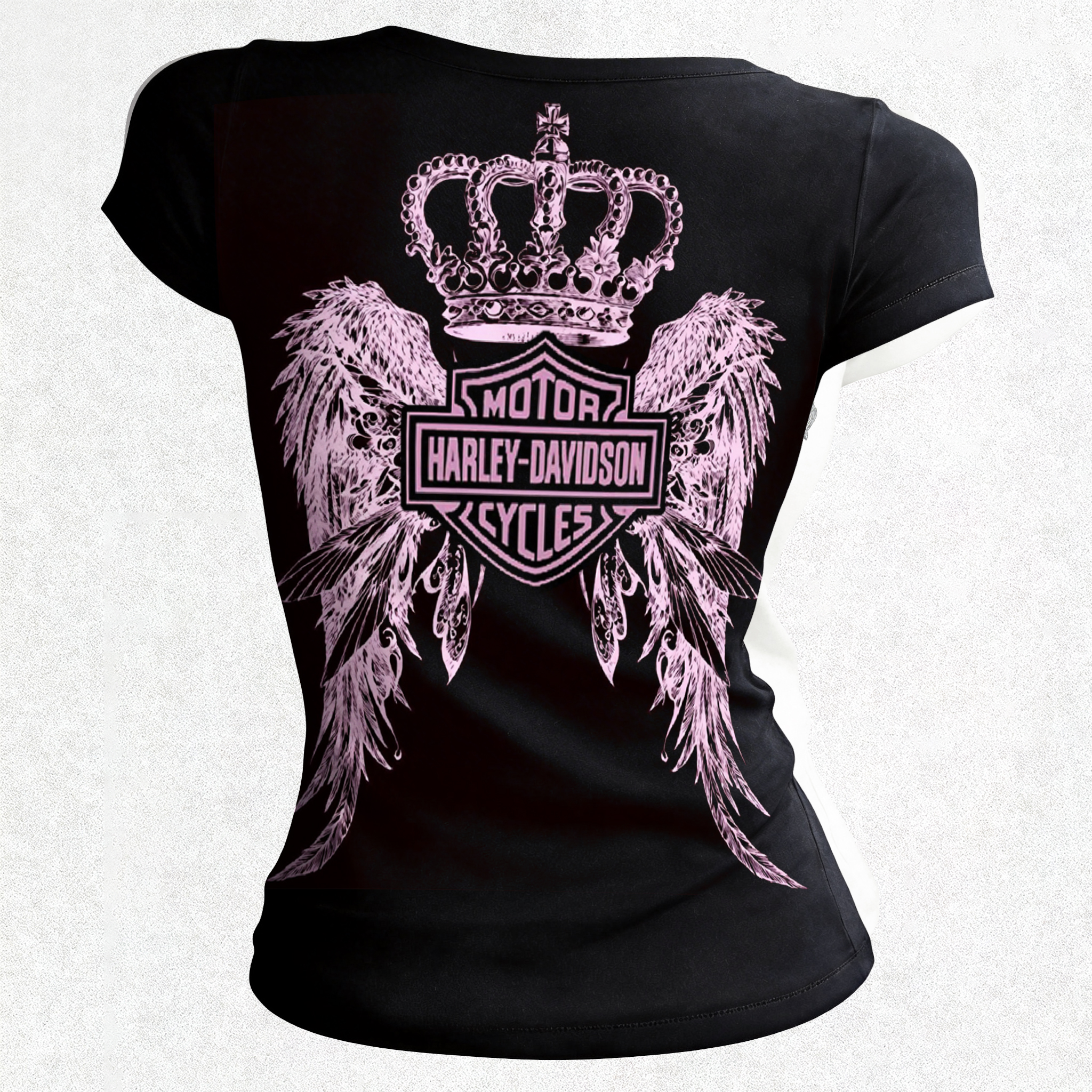  Motorcycles Printed Women's Tight-fitting U-neck T-shirt