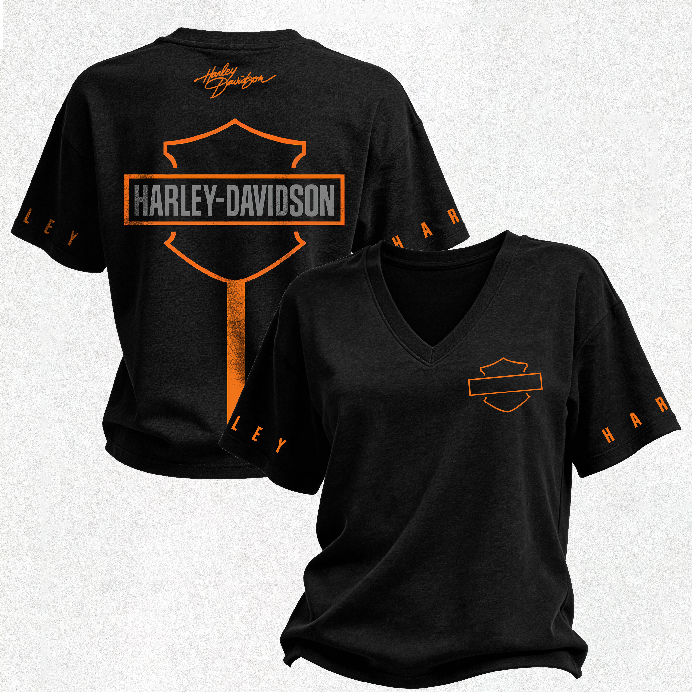  Motorcycles Printed V-Neck Women's T-shirt