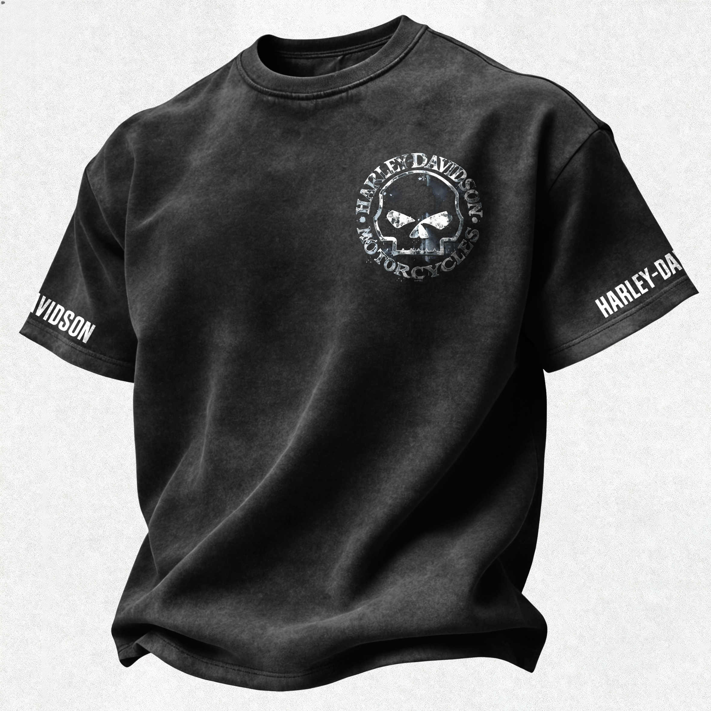  Motorcycles Printed Unisex Washed T-Shirt