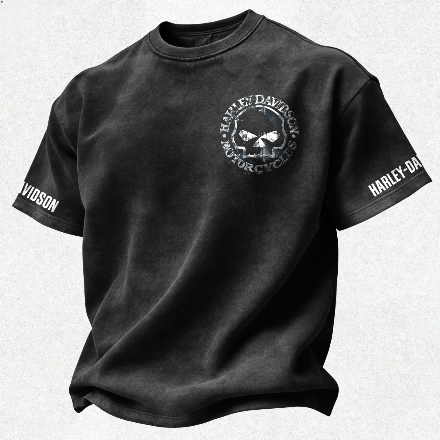  Motorcycles Printed Unisex Washed T-Shirt