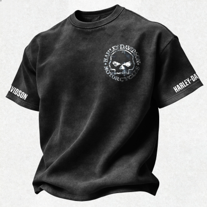  Motorcycles Printed Unisex Washed T-Shirt