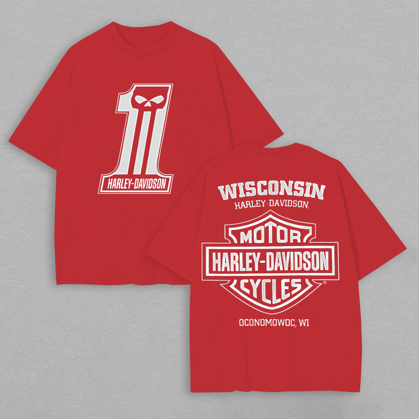  Motorcycles Printed Oversized Unisex T-shirt