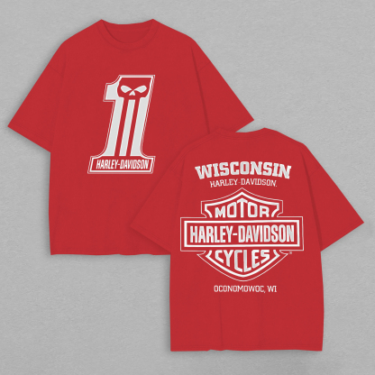  Motorcycles Printed Oversized Unisex T-shirt