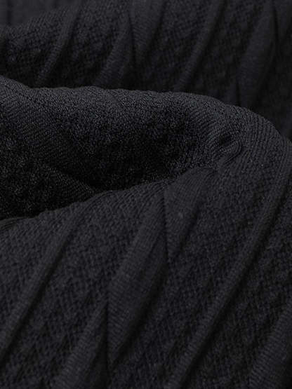 Relax Fit Twist Jacquard Crew Neck Sweatshirt & Twisted Jacquard Straight Leg Pants