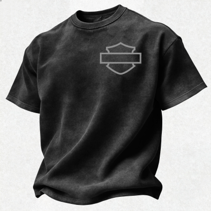  Motorcycles Printed Unisex Washed T-Shirt