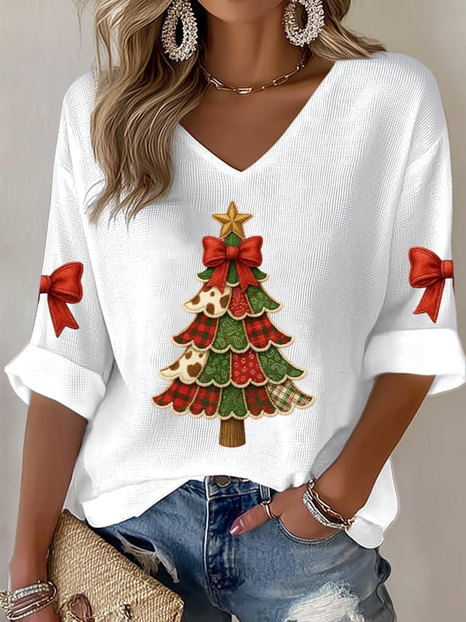 Women's Christmas Print Shirt