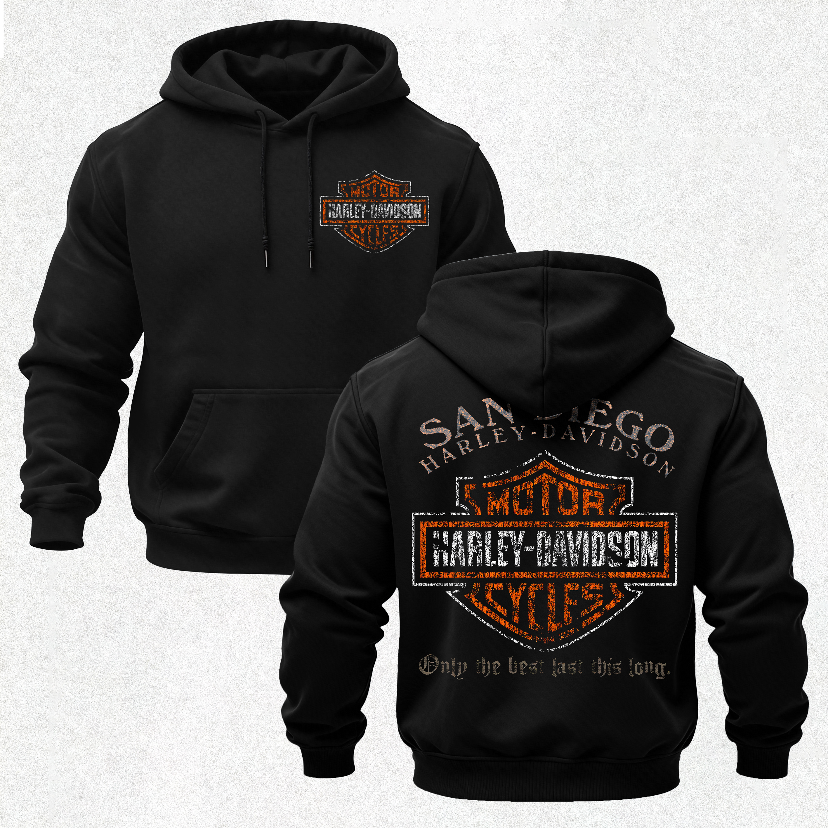  Motorcycles Printed Fleece-lined Unisex Hoodie