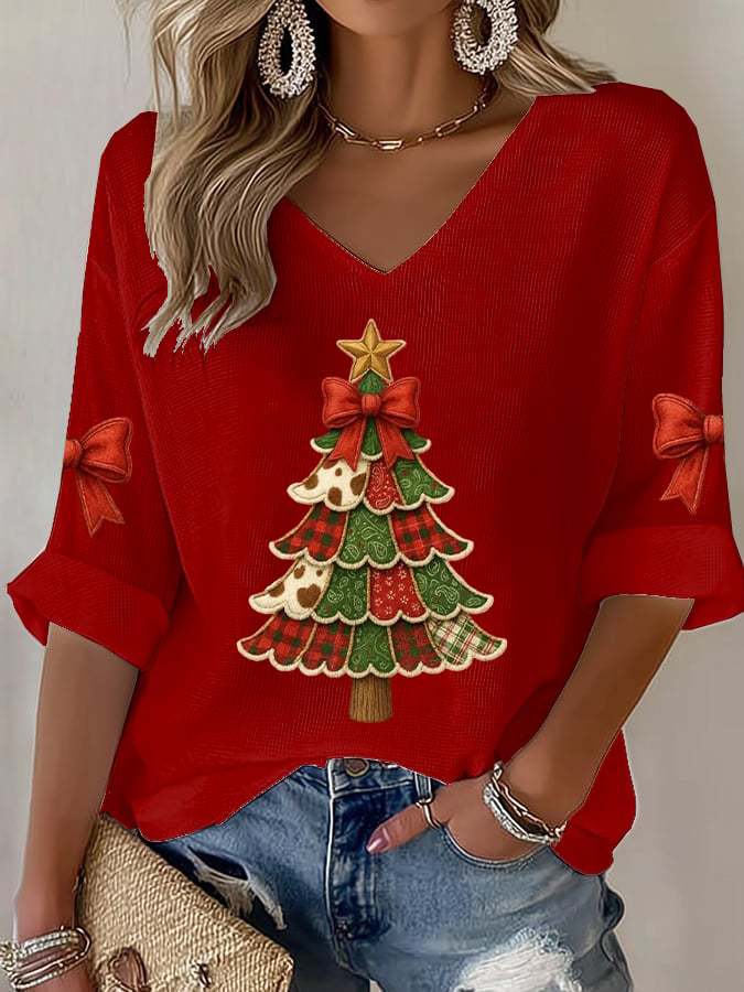 Women's Christmas Print Shirt