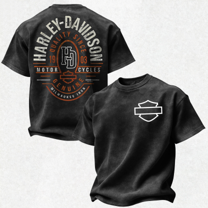  Motorcycles Printed Unisex Washed T-Shirt