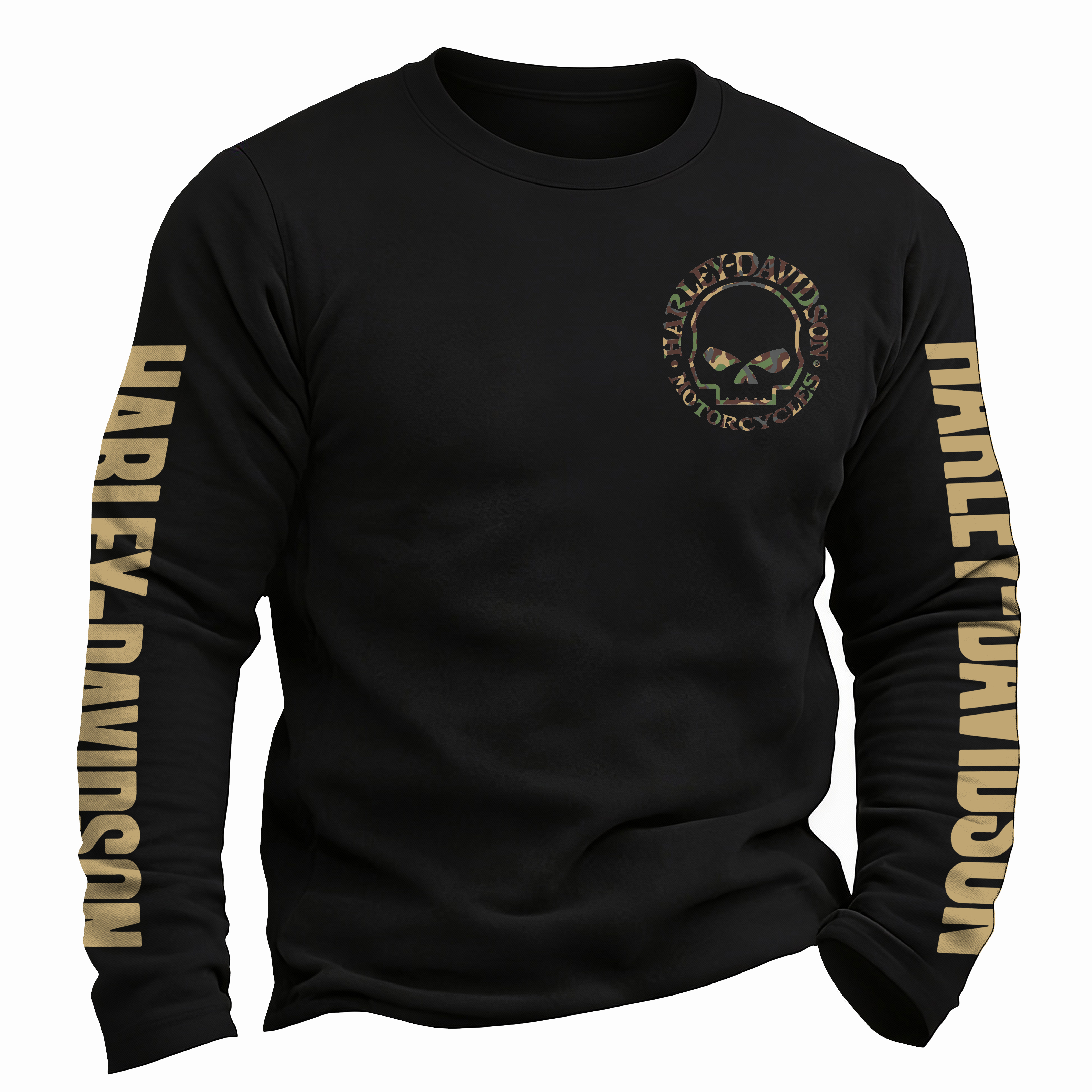  Motorcycles Printed Long Sleeves Men's T-shirt