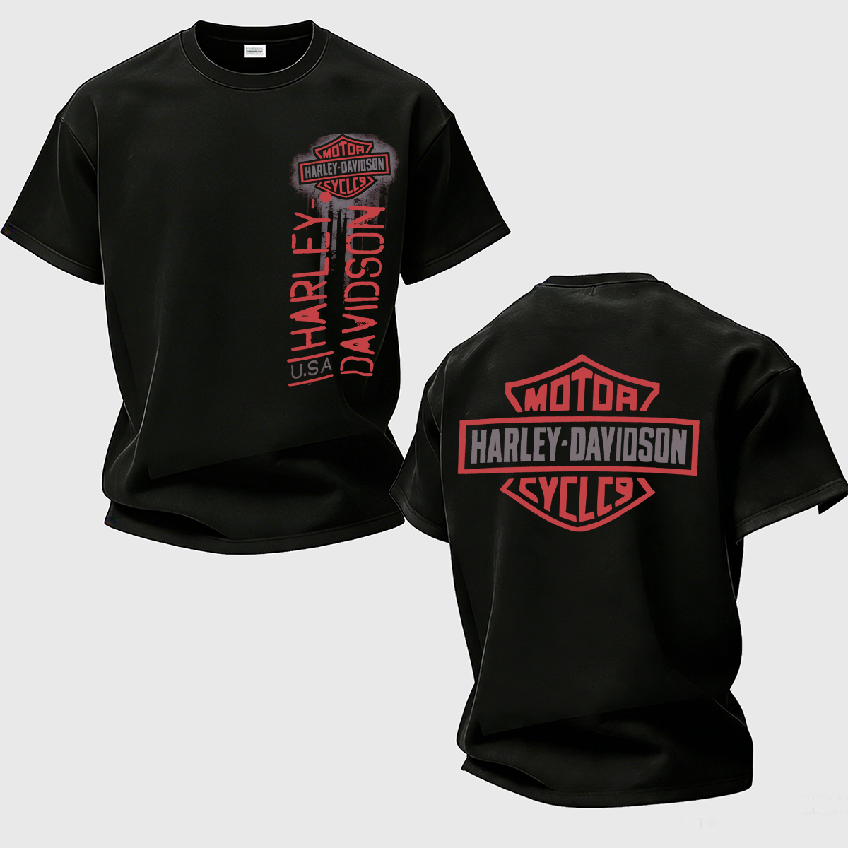 Harley-Davidson Motorcycles Printed Oversized Unisex T-shirts