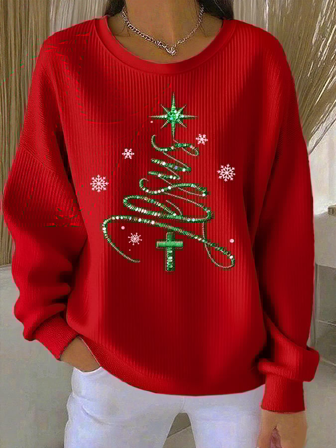 Women's Casual Faith Christmas Sweatshirt