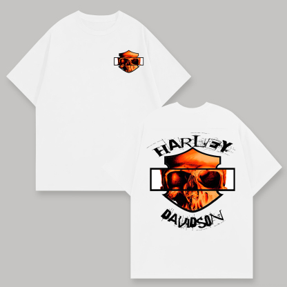  Skull Printed Oversized Unisex T-shirt