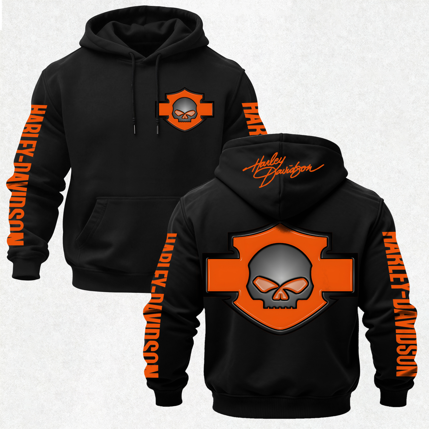Harley-Davidson Motorcycles Printed Fleece-lined Unisex Hoodie
