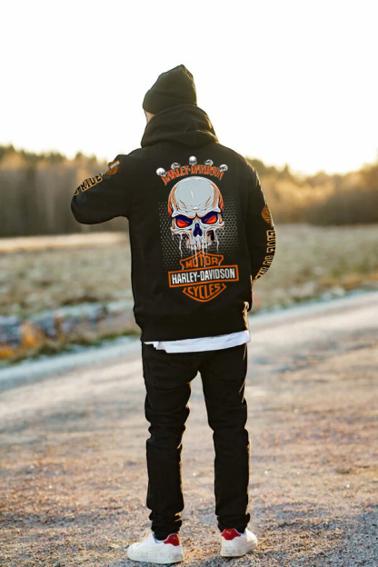  Motorcycles Printed Fleece-lined Unisex Hoodie