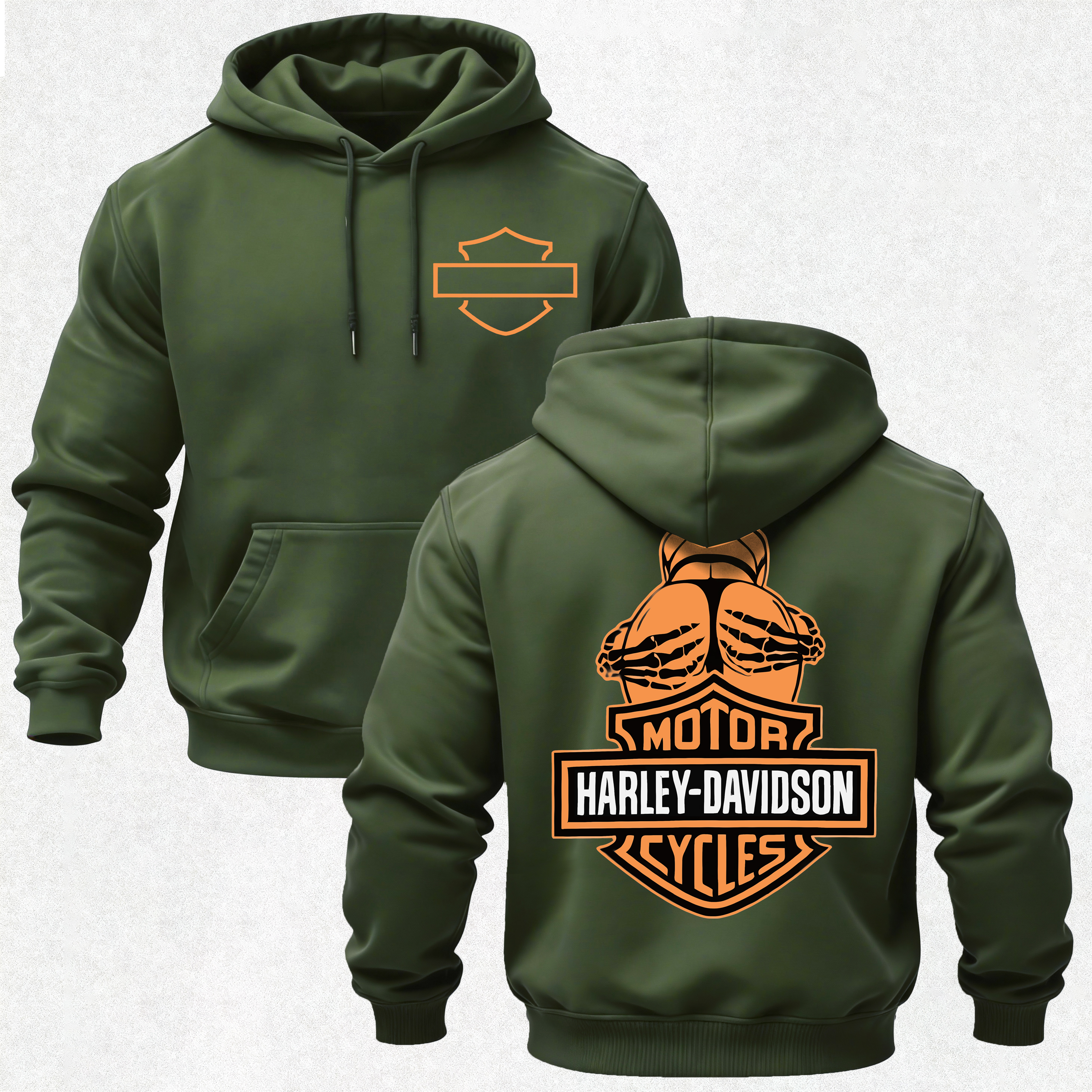  Motorcycles Printed Fleece-lined Unisex Hoodie