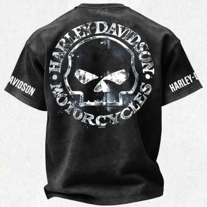  Motorcycles Printed Unisex Washed T-Shirt