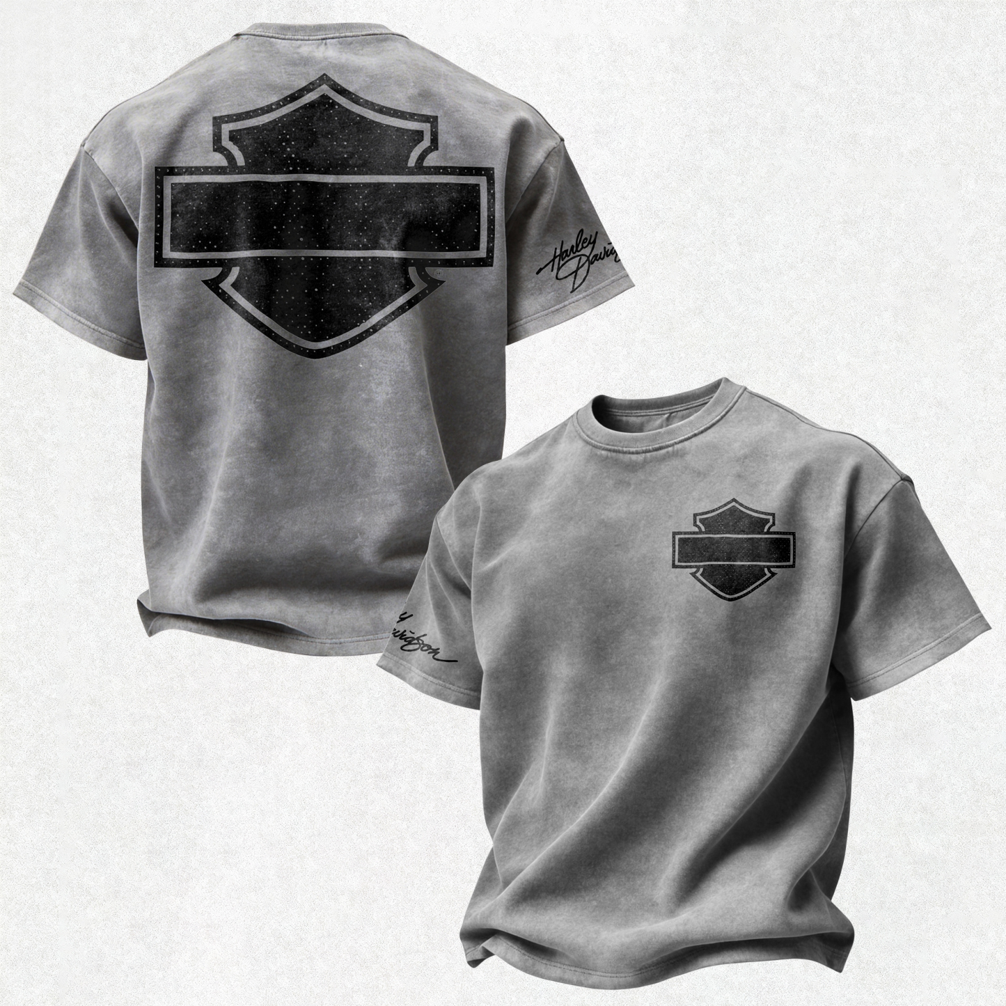 Harley-Davidson Printed Unisex Washed T-Shirt