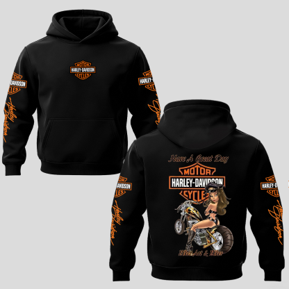  Motorcycles Printed Fleece-lined Unisex Hoodie