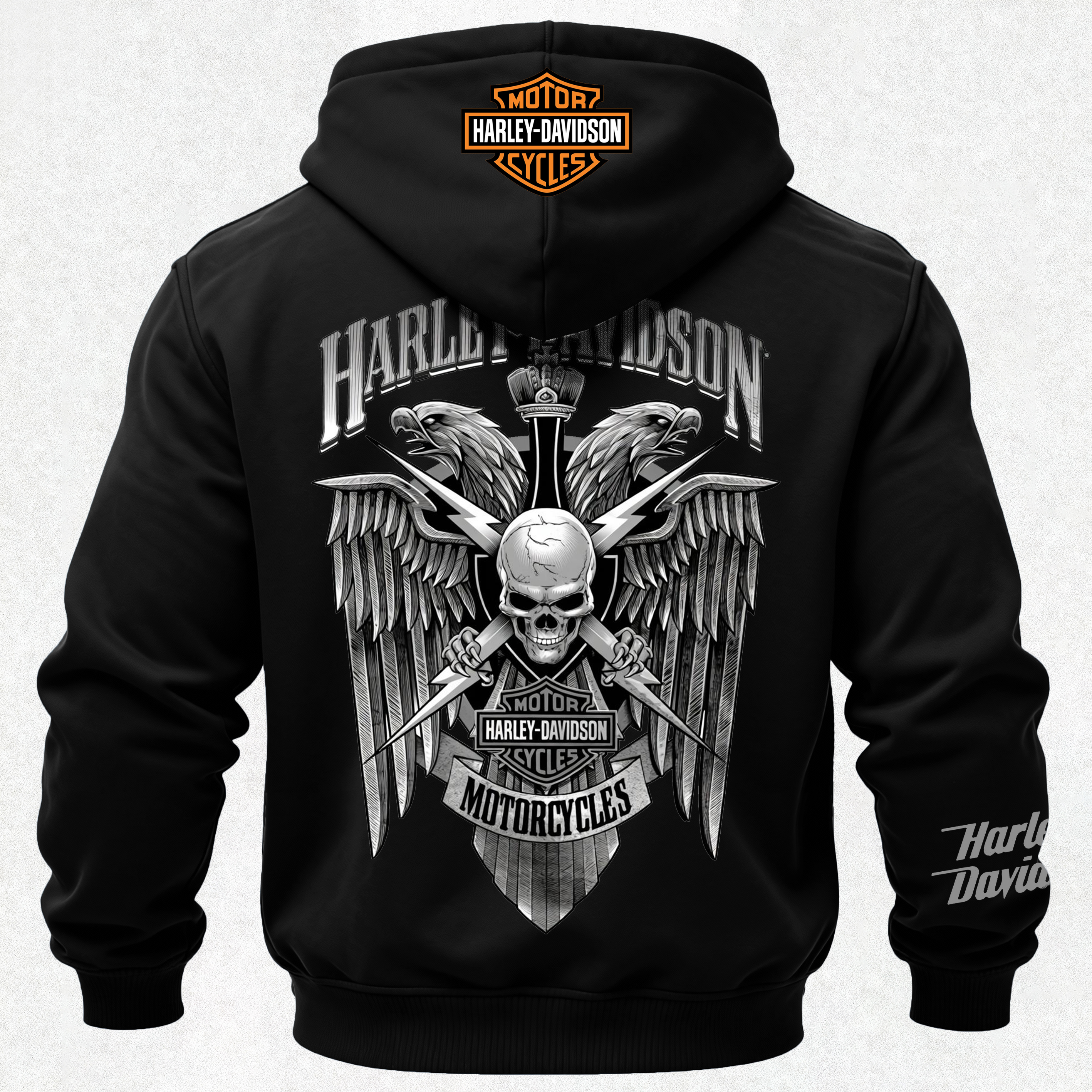  Motorcycles Printed Fleece-lined Unisex Hoodie