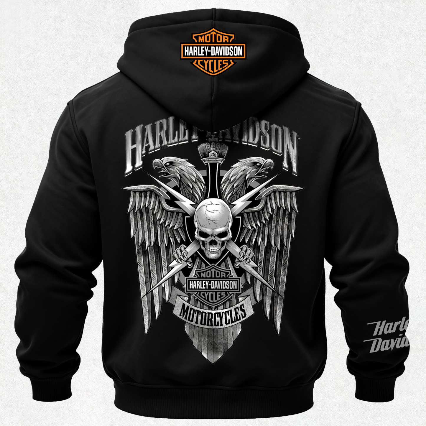  Motorcycles Printed Fleece-lined Unisex Hoodie