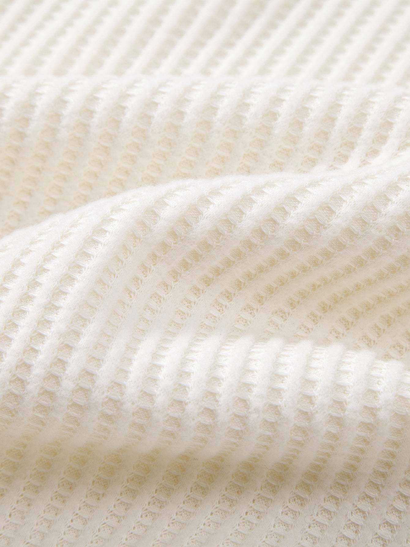 Long Sleeved Knitted Waffle Polo Shirt & Drawstring Knitted Waffle Pants