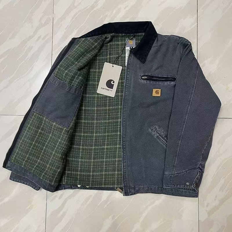 J97 jacket, vintage lapel, distressed zipper jacket for men and women