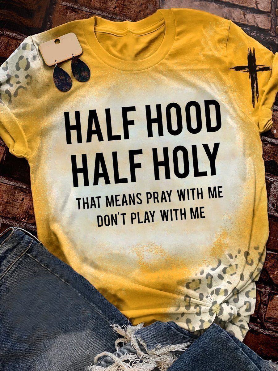 Half hood half holy graphic tee