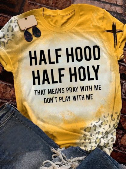 Half hood half holy graphic tee