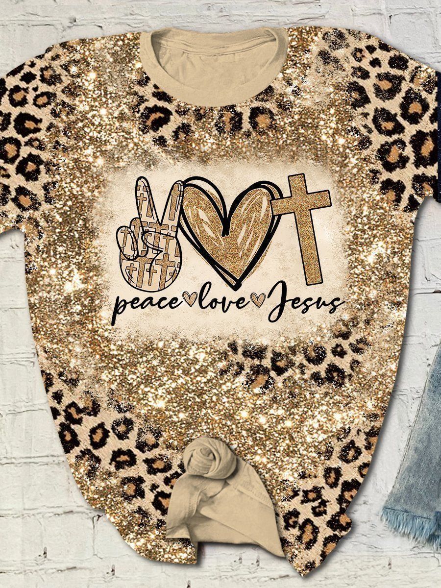 Peace love jesus graphic tee