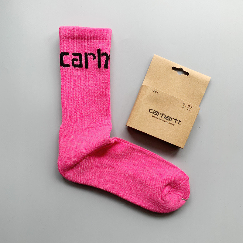 Unisex gold label embroidered simple style sports socks