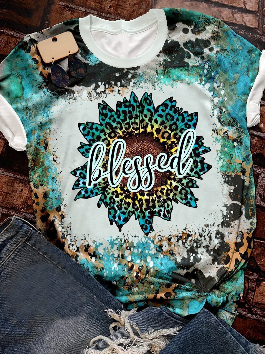 Sunflower blessed graphic tee