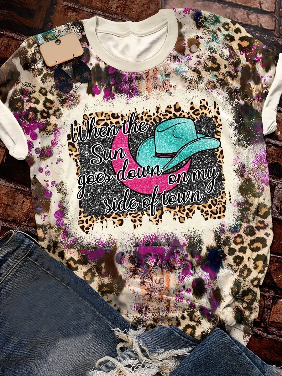 When the sun goes down on my side of town graphic tee